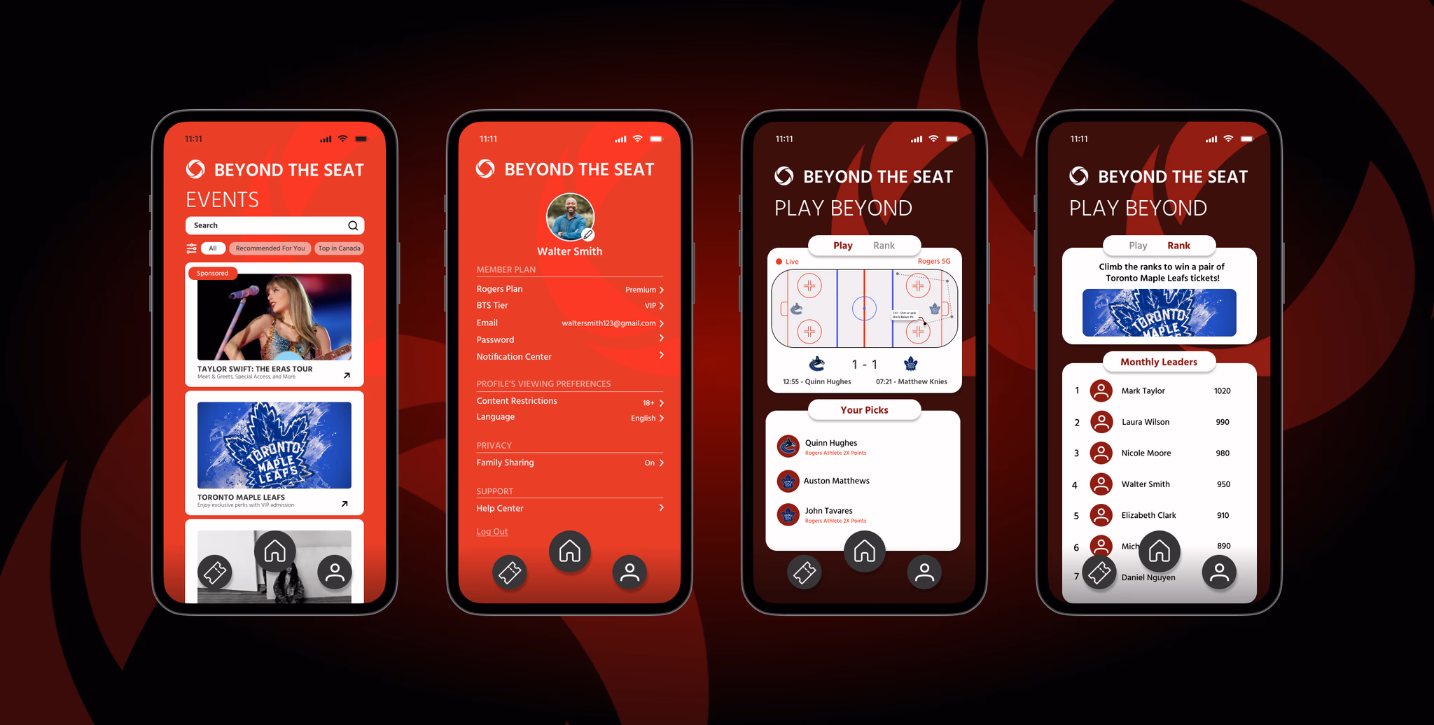 Rogers BTS App Interface